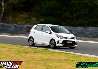 white hatch on track with Track Day Club
